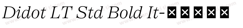 Didot LT Std Bold It字体转换